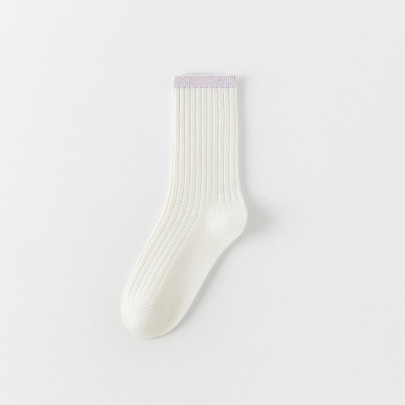Female Autumn Style Color Luokou College Wind Tube Pile Pile Cotton Socks
