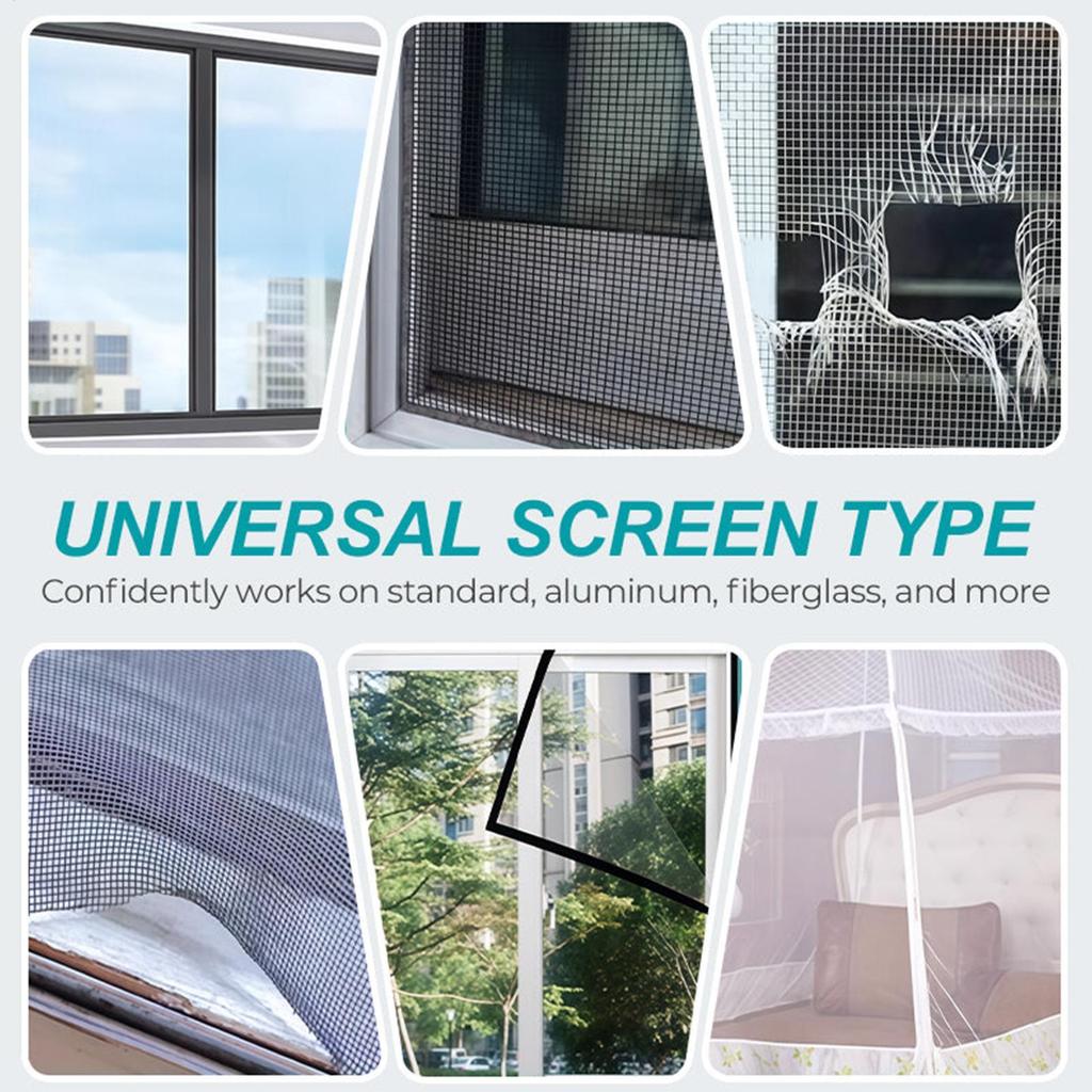 Window Screen Repair Tape Self Adhesive Mosquito Net Repair Patch Anti-Insect Fly Mesh Broken Hole Sticker Cuttable Mesh Tapes
