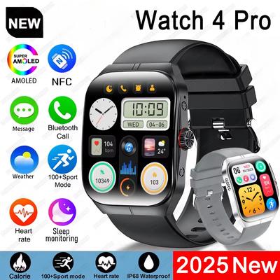 2025 Neue 1,95 Zoll Ultra HD Smartwatch Herren GPS-Tracking Bluetooth-Anruf NFC Herzfrequenz Sport Fitness Damen Smartwatch für OPPO