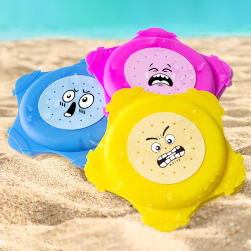 Flexible Squeeze Throwing Flying Disc Outdoor Water Toy For Family Fun Safe Silicone Material Kids Beach Activity