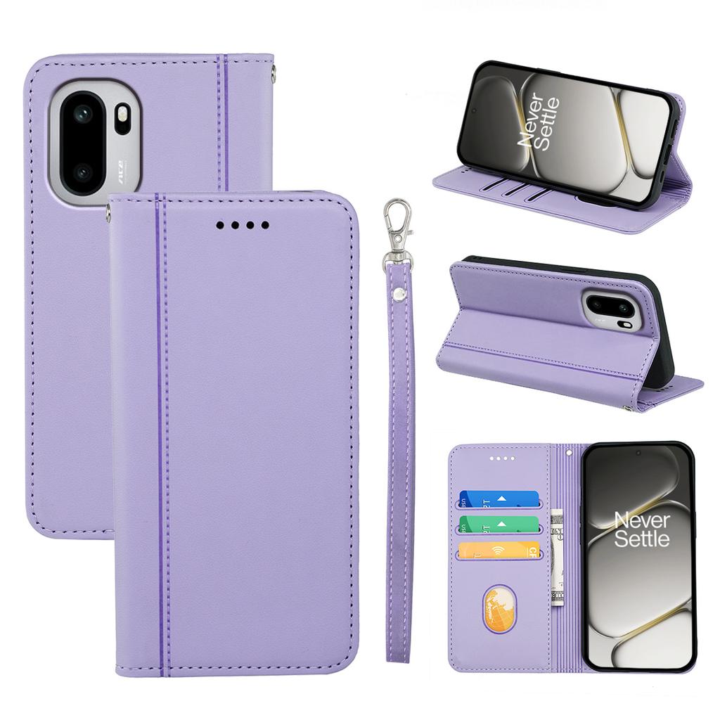 Pro OnePlus 15R 5G/Ace 6T 5G/Ace 6 5G Peněženkové pouzdro s magnetickým zavíráním z PU kůže s poutkem na zápěstí
