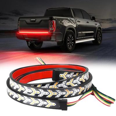 Taillight LED Bar Flexible Waterproof Tailgate Light Strip with Arrow Signal Brake Turn Sequential Amber Red Lights for Trucks Trailers