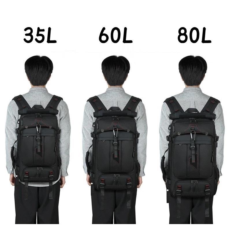 Large Capacity Travel Bag For Men Expandable Outdoor Backpack 80L Suitcase Ideal For Travel And Boarding Stylish Versatile Hiking And Travel Backpack