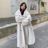 Long imitation mink coat women's winter new double-breasted fur fur coat coat thickened plush cotton-padded coat