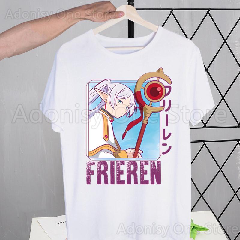 Frieren Harajuku  Men's Tshirt Printed Men Short Sleeve T Shirt Casual T-shirt Male Streetwear Tops
