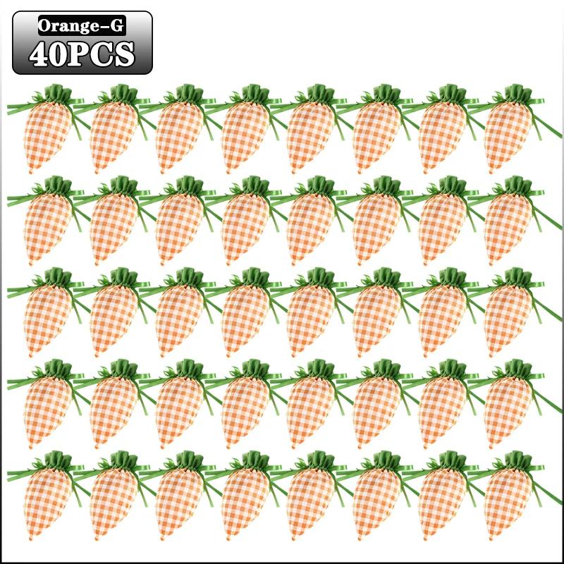 Easter Carrot Gift Bags Polyester Candy Packaging for Holiday Gifts Storage Decoration Easter Candy Bags Easter Decorations