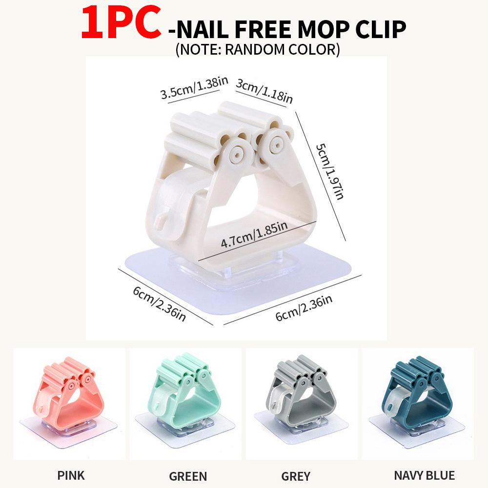 

10PCS/5PCS/1PC - nail free mop hook - suitable for household mop storage