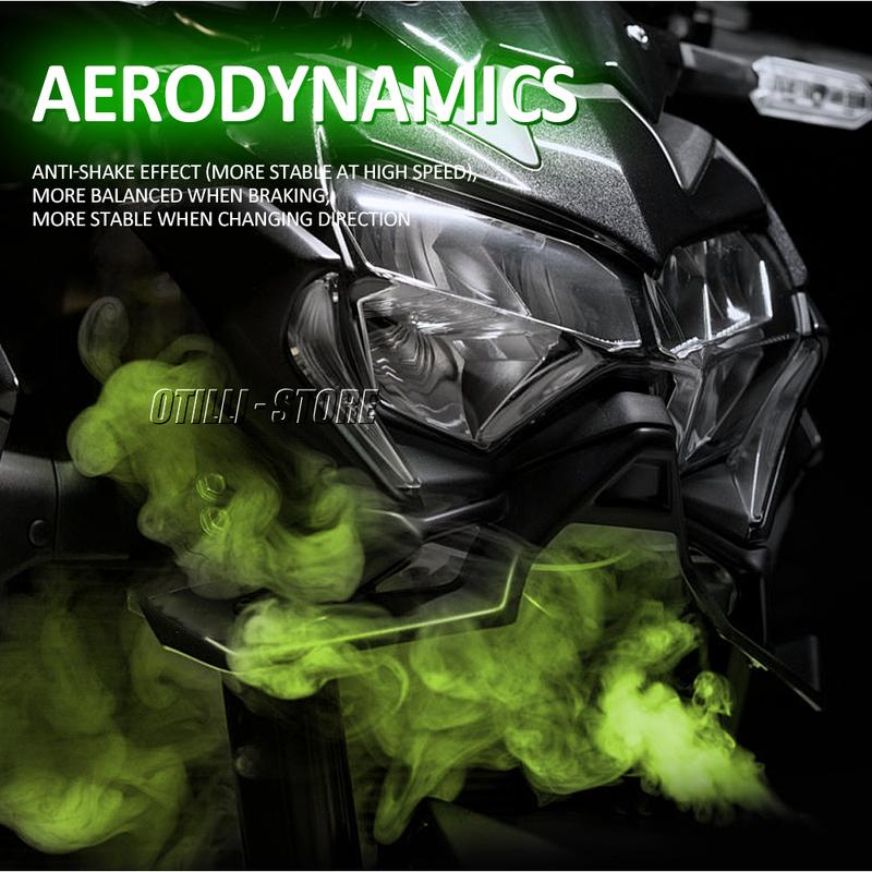 2021 2022 New Front Downforce Spoilers For Kawasaki Z900 Downforce Naked Frontal Spoilers Z 900 Accessories Carbon Fiber 2020