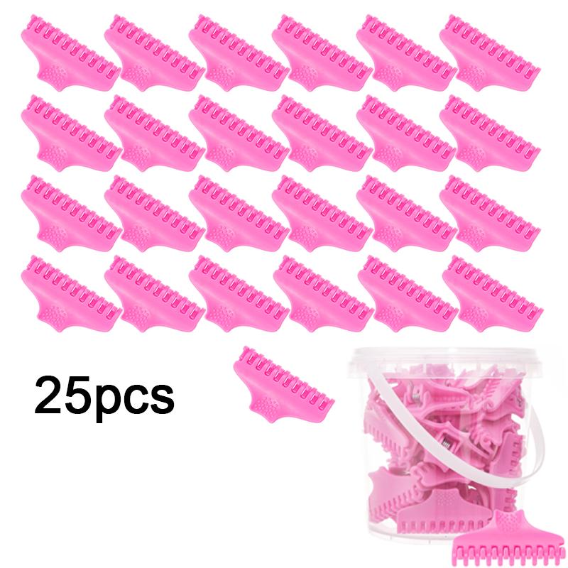 25pcs Multifunctional Hair Styling Claw Clips Set Hair Grips Fluffy Volumizing Curling Salon Rollers Hairdressing Accessories
