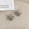 Fashion Vintage Copper Smooth Electroplating Geometric Luxury Simple and Multi-layer  Irregular Earrings Women Trendy Jewelry