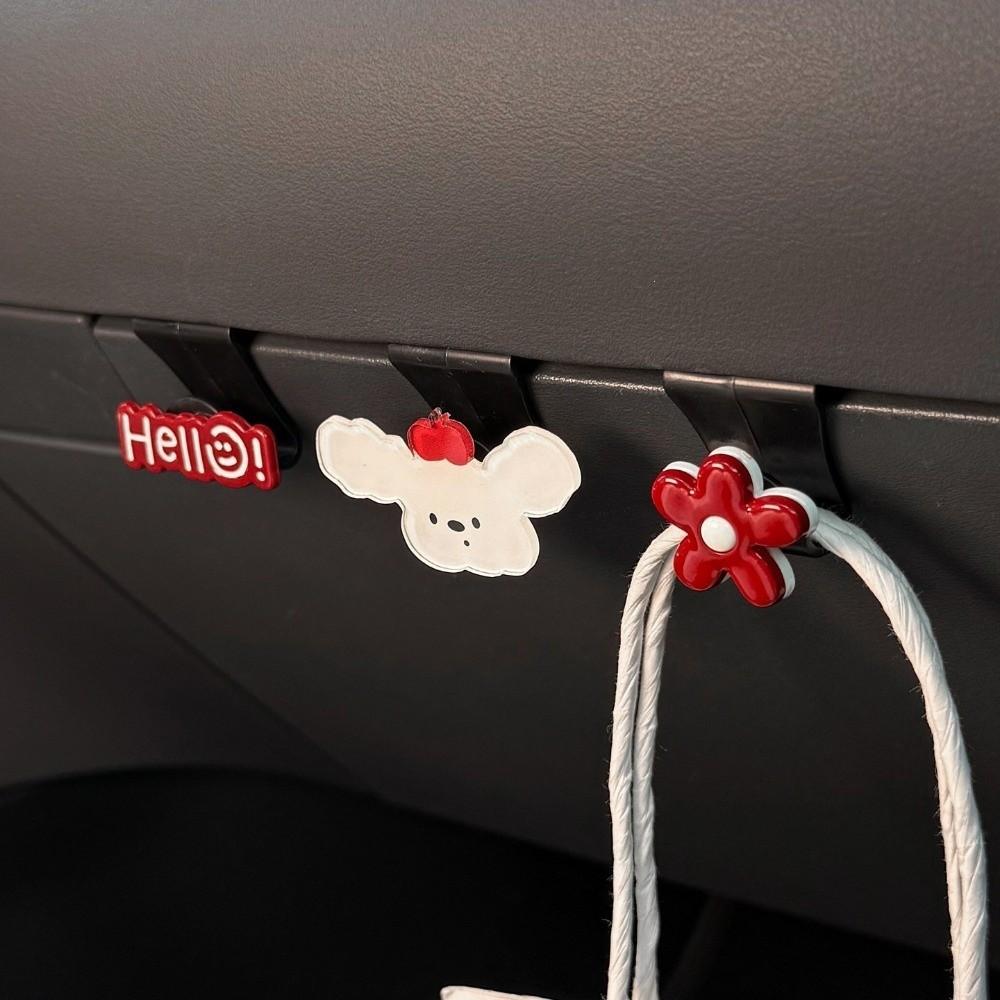 Cartoon Pattern Car Storage Hook Universal Hidden Glove Box Hanger Large Load-Bearing Car Organizer Clips