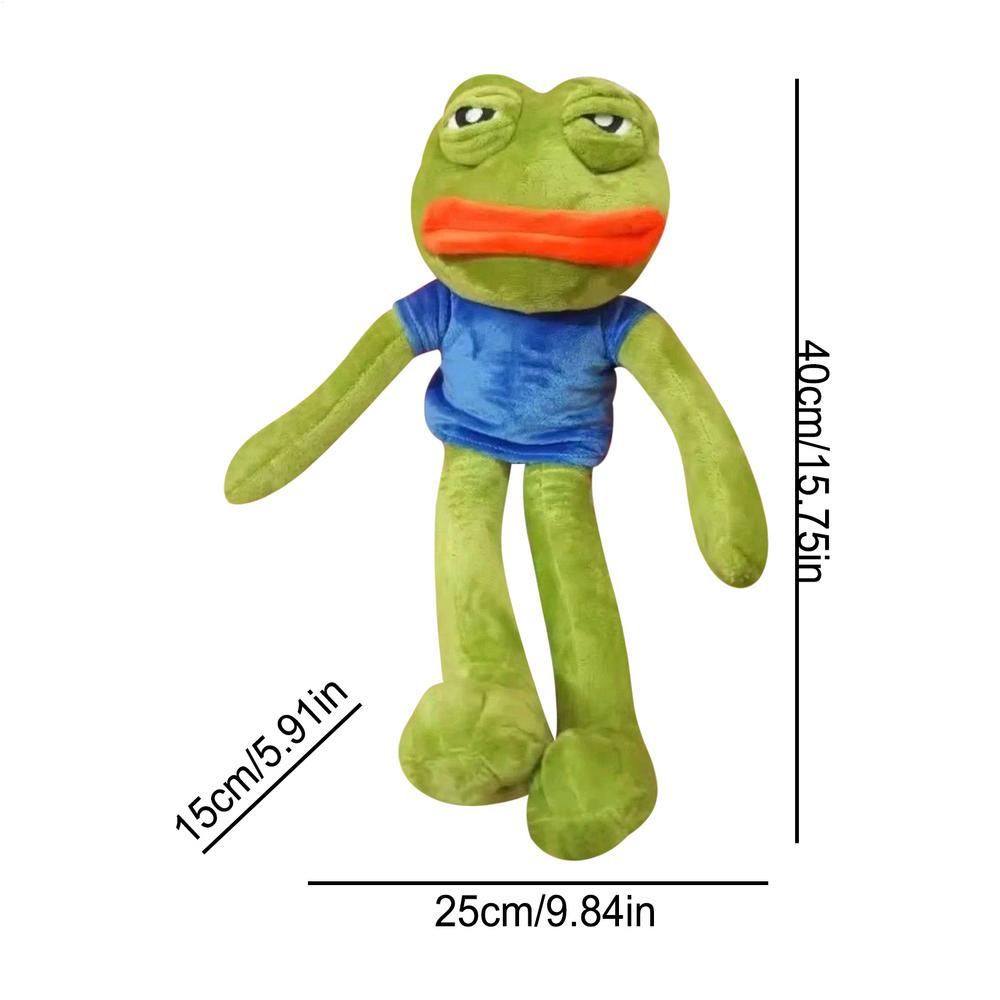 

Sad Frog Plush Frog Soft Toddler Anime Stuffed Sad Frog Doll Soft Collectible Cartoon Doll Indoor Decor For Kid Toddler Boy Girl зелёный
