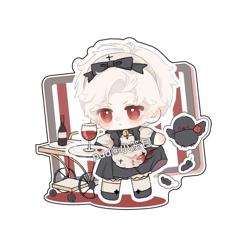 

10cm Game Love and Deepspace Maid Dress Series Acrylic Stand Xavier Zayne Rafayel Sylus Caleb Decoration Desktop Ornament Women