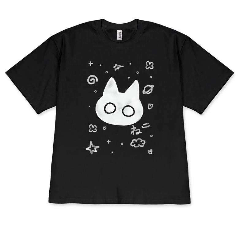 Cute T-Shirt Tops Watercolor Black Cat Graphic Kawaii Neko Print Short Sleeve Casual Tee for Women Men  Fashionable Versatile