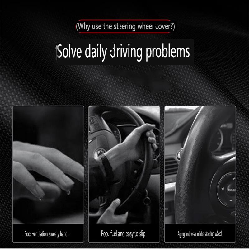 For BYD KING Destroyer 05 2022 2023 2024 2025 Universal Braid Car Steering Wheel Cover Interior Accessories Leather D Type