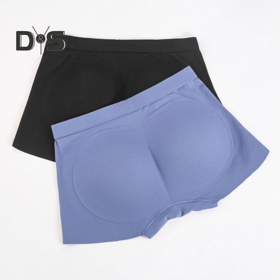 Fake Ass Underwear 3D Design Sporløs effekt Mellomhøyt Ensfarget Boxer Undertøy U-konveks Ergonomisk Design Boxershorts