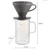 HARIO Beaker Server & Dripper Set, Crafts Science, 600ml Capacity, 1-4 Cups, Made in Japan, BVD-3012-GR, Gray