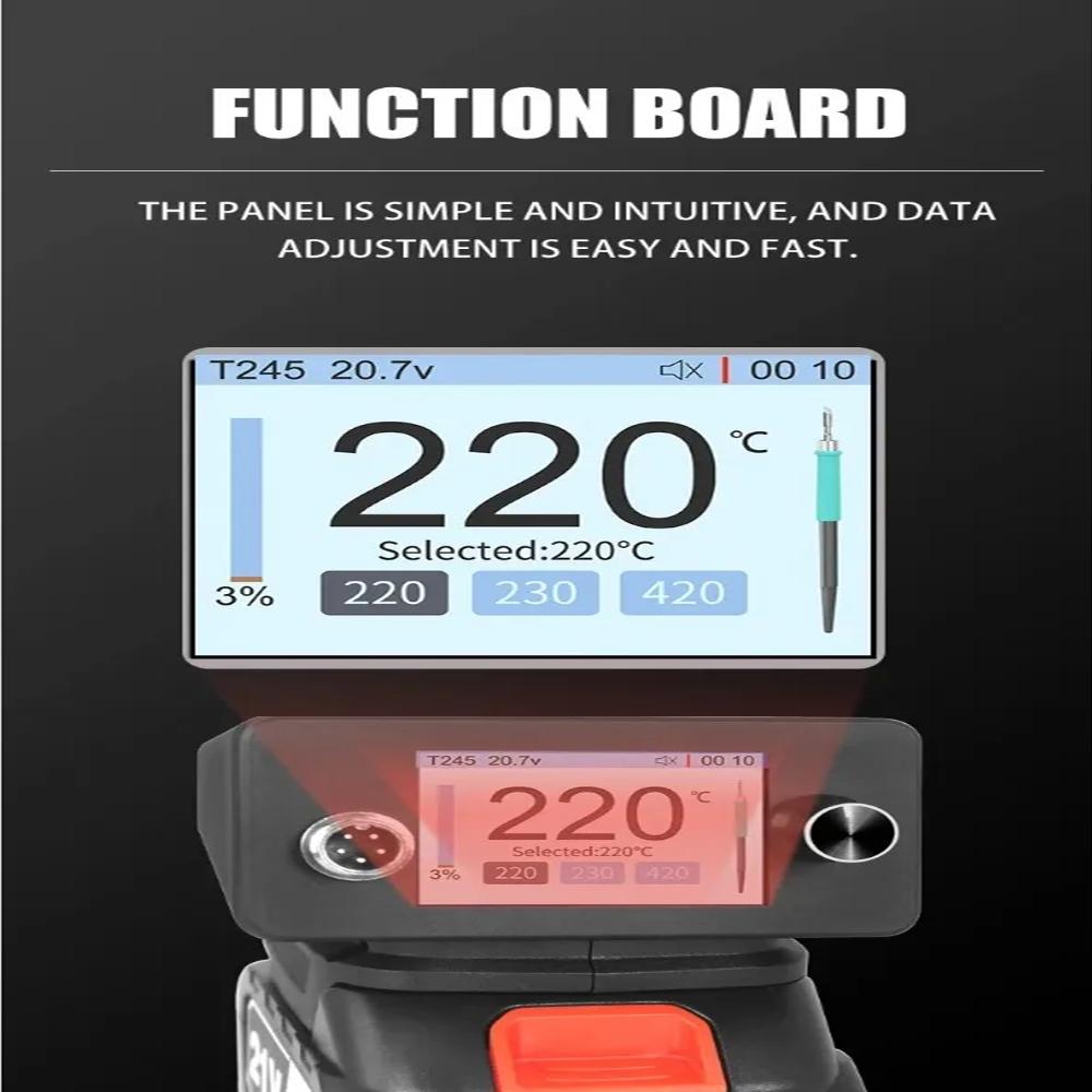 4-in-1 H4 Battery Soldering Station W/ Auto Sleep & Energy Saving, Compatible W/ T12/C210/C245/C155 Tips for Makita Tools