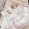 Toku and Yuu Bride Lolita Hana Lolita Princess Large Super Cute Lace Ladylike School Cultural Mori Girl Long Hair Court Super Cute Princess Dress,