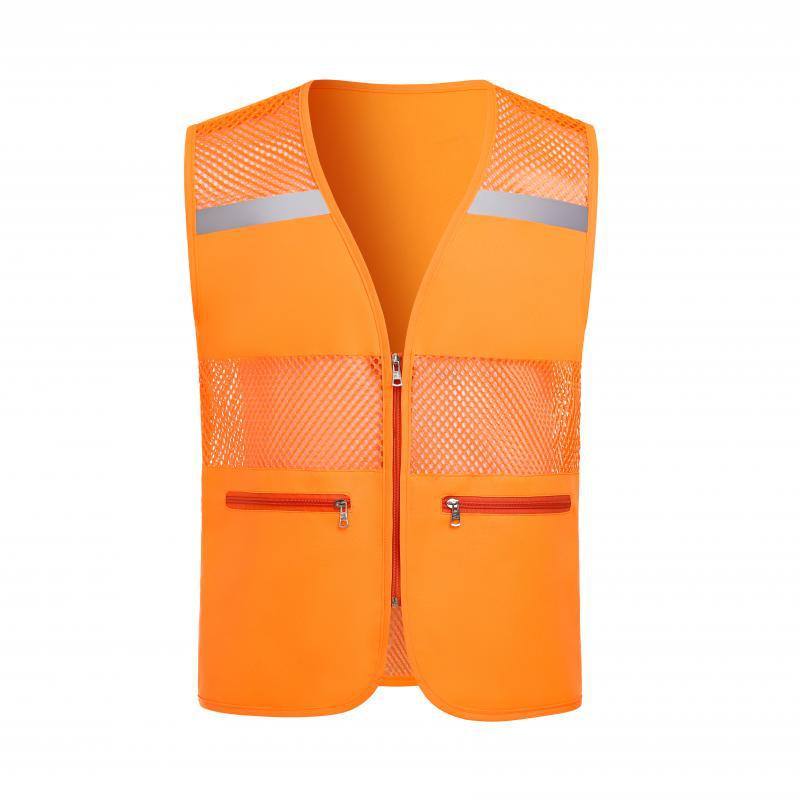 Custom Reflective Safety Vest with Logo for Nighttime Construction and Sanitation Workers