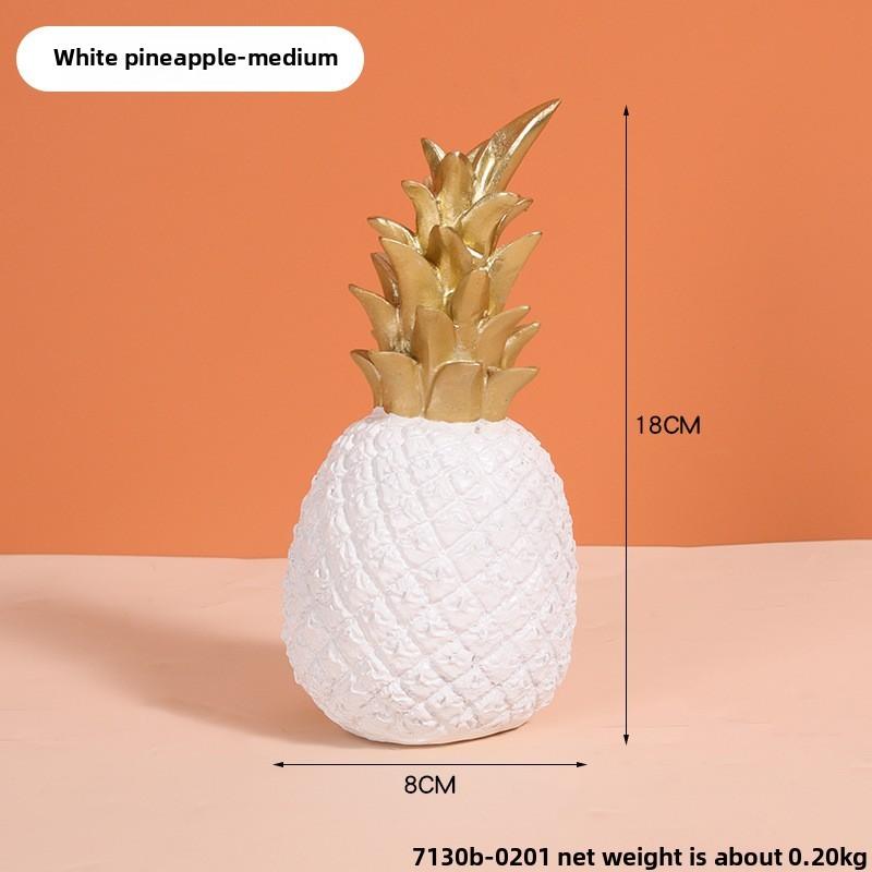Elegant Resin Pineapple Craft For Desk Display And Interior Decoration Design