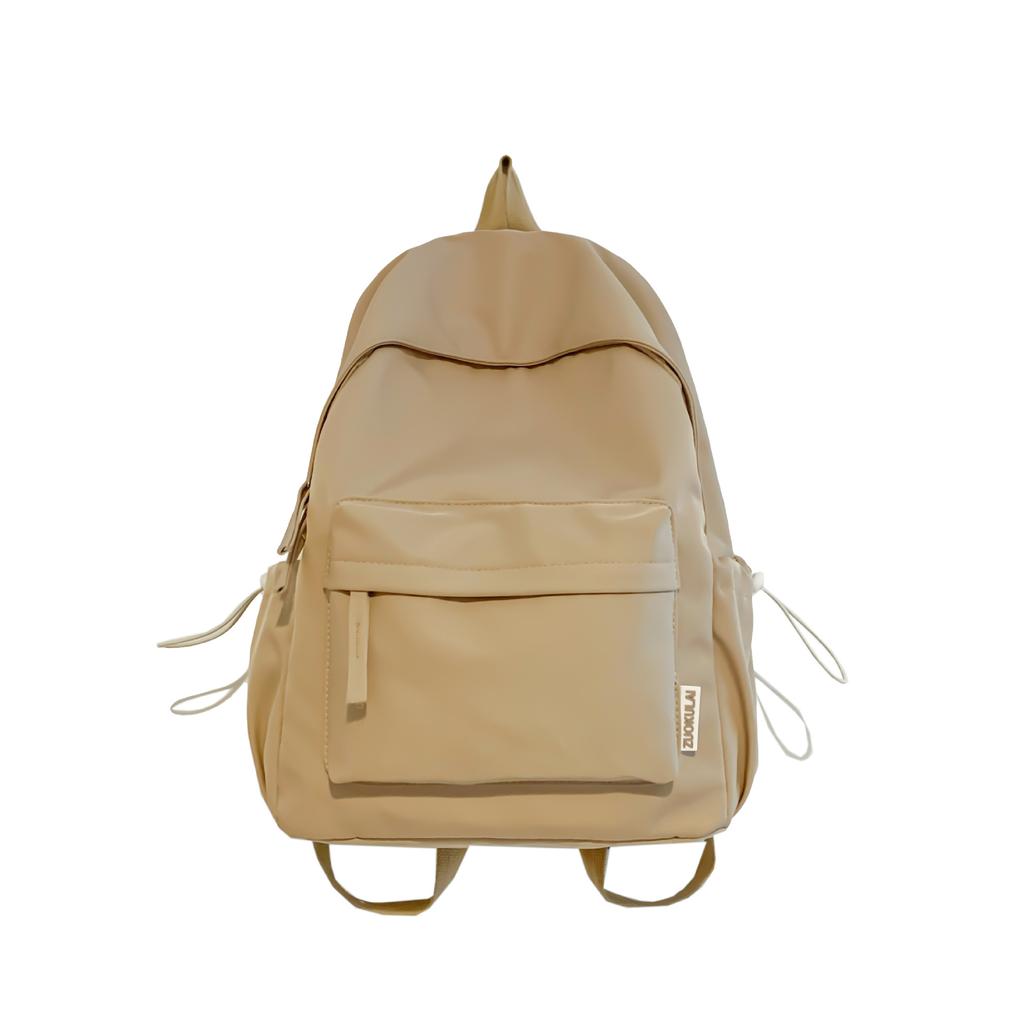 Solid Color Schoolbag College Student Backpack New Style Junior High School Student Large Capacity Backpack