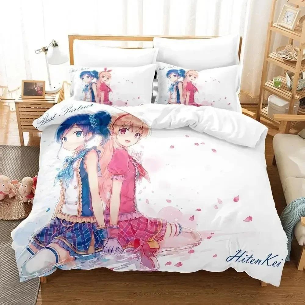 Aikatsu! Beding Set For Bedrom Soft Modern Bedspreads Comefortable Children Kids Soft Duvet Cover Comfortable Quilt Cover And Pilowcase