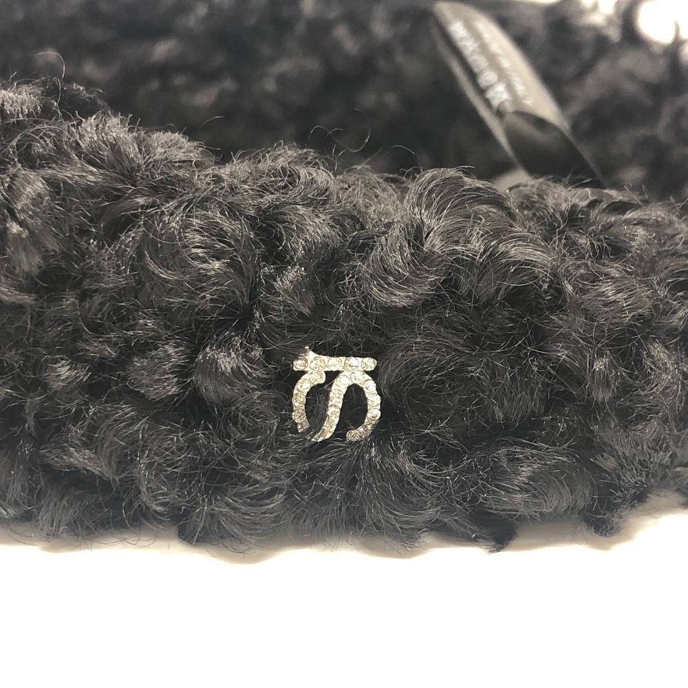 Sergio Rossi SR MUPPET Headband Band Headband Katyusha Faux Fur Black