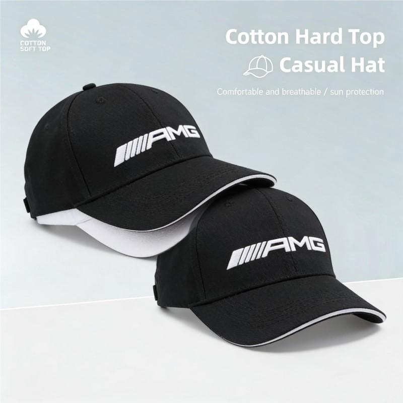 Emblem Baseball Hat Men Women Adjustable Peaked Cap Keychain For Mercedes Benz AMG Smart W205 C300 W203 W206 W108 W124 W126 W140