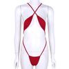 All-in-One Mini-Bikini-Bodysuit: Damen-Träger-Lingerie mit gekreuzter Rückseite und rückenfreiem Design, perfekt für Flitterwochen & Date Night