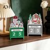 Christmas Gift for Kids Countdown Blocks, Desktop Advent Calendar with Movable Durable Wooden Holiday Days Until Xmas Ornament Home Office Decor Party