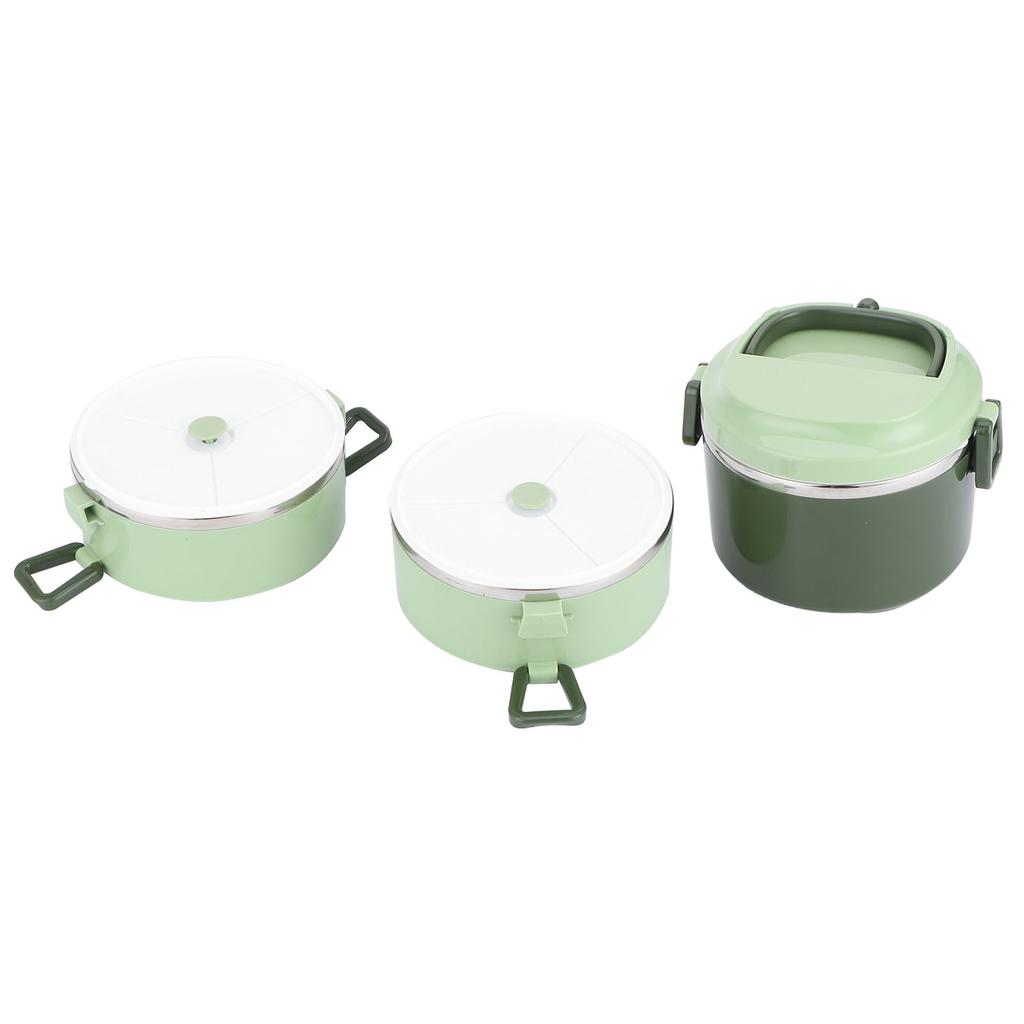 Isolerad matlåda Rostfri stål Bento-låda Bärbar matbehållare Köksredskap Tre lager/