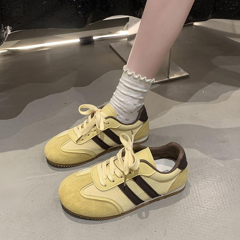 Retro color matching German training shoes women's 2025 summer new soft sole light and comfortable casual versatile sports Forrest Gump shoes