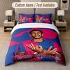 Custom Bedding Set Lamine Yamal Pattern, Print Name Text 1 Duvet Cover Plus 2 Pillowcases Home Textile