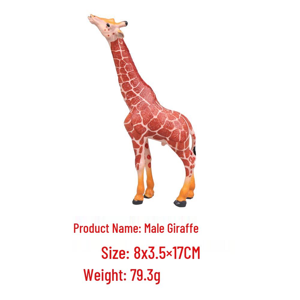 PVC Giraffe Simulation Model: Wild Animal Toy for Early Education