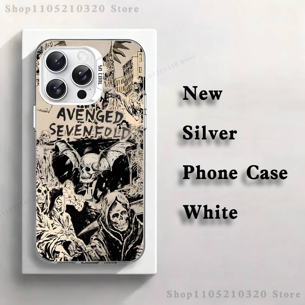 A-Avenged Sevenfold Phone Case For iPhone 17,16,15,14,13,12,11,Mini,Pro,E,MAX White Matte Silicone Whtie Cover