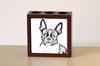 Boston Terrier, American Gentleman – Pen holder with a dog, desk organizer with a print | Art-Dog