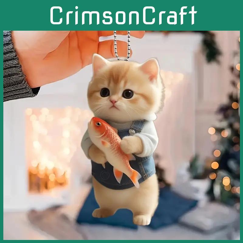 Whimsical Acrylic Animal Figurines Cute Home Decor Keychain For Car And House Decoration