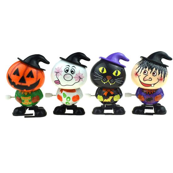 Halloween Opptrekkbar Gresskarleke Skummel Tegneserie Heks Snømann Gående Leke Småbarn Gutter Jenter Fjærverk Urverk Svart Katt Leke