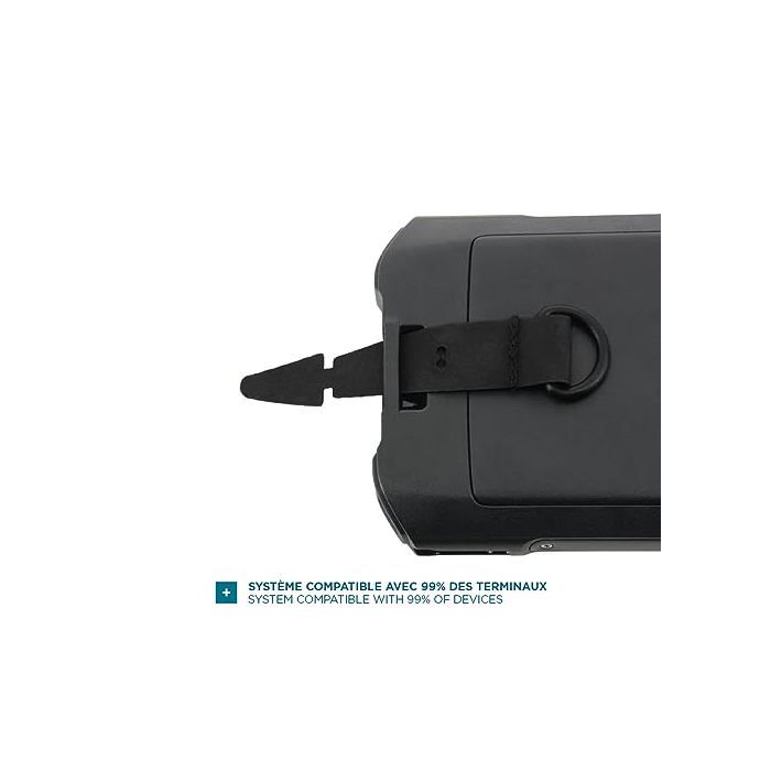 MOBILIS Bandoulière Universelle Avec Système De Détachement De Sécurité Avec Anneau Textile, 1 Point d'Accroche, Sangle Haute