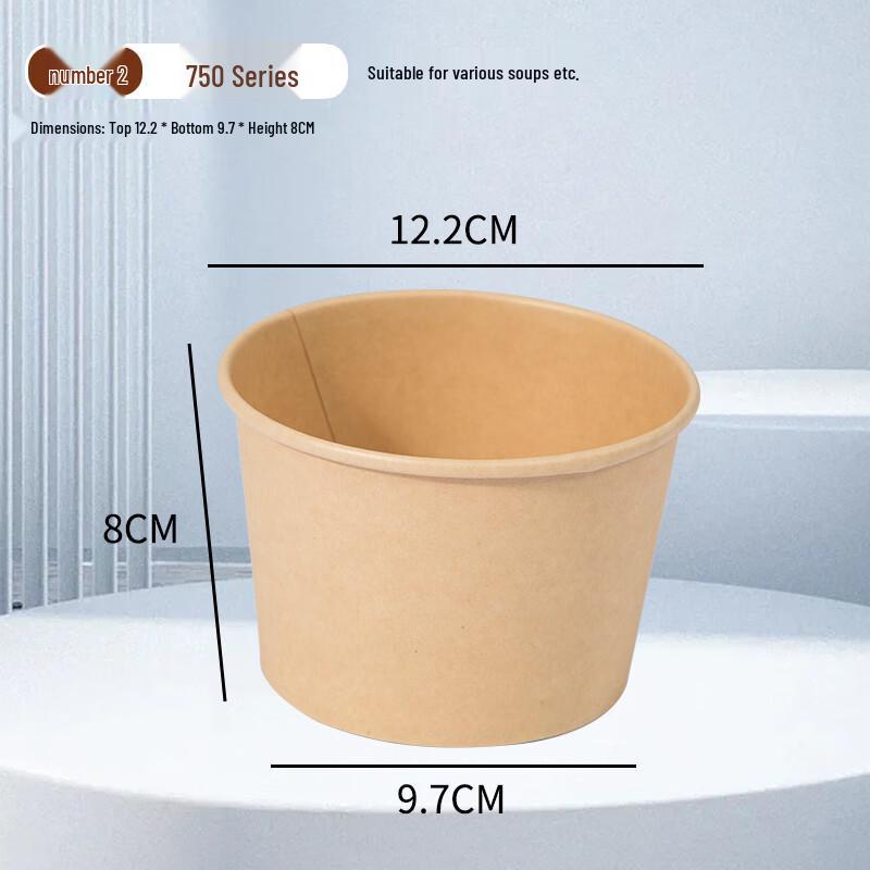 Zhaoran Thickened Disposable Kraft Paper Food Bowls