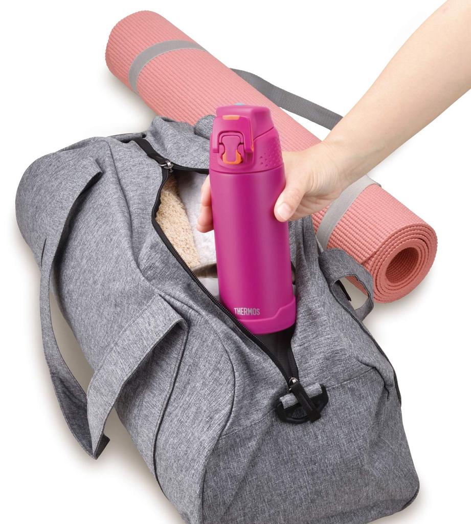 Thermos Water Bottle Vacuum Insulated Sports Bottle Matte Purple For Cold Storage MTPL 0.5L FJH-500