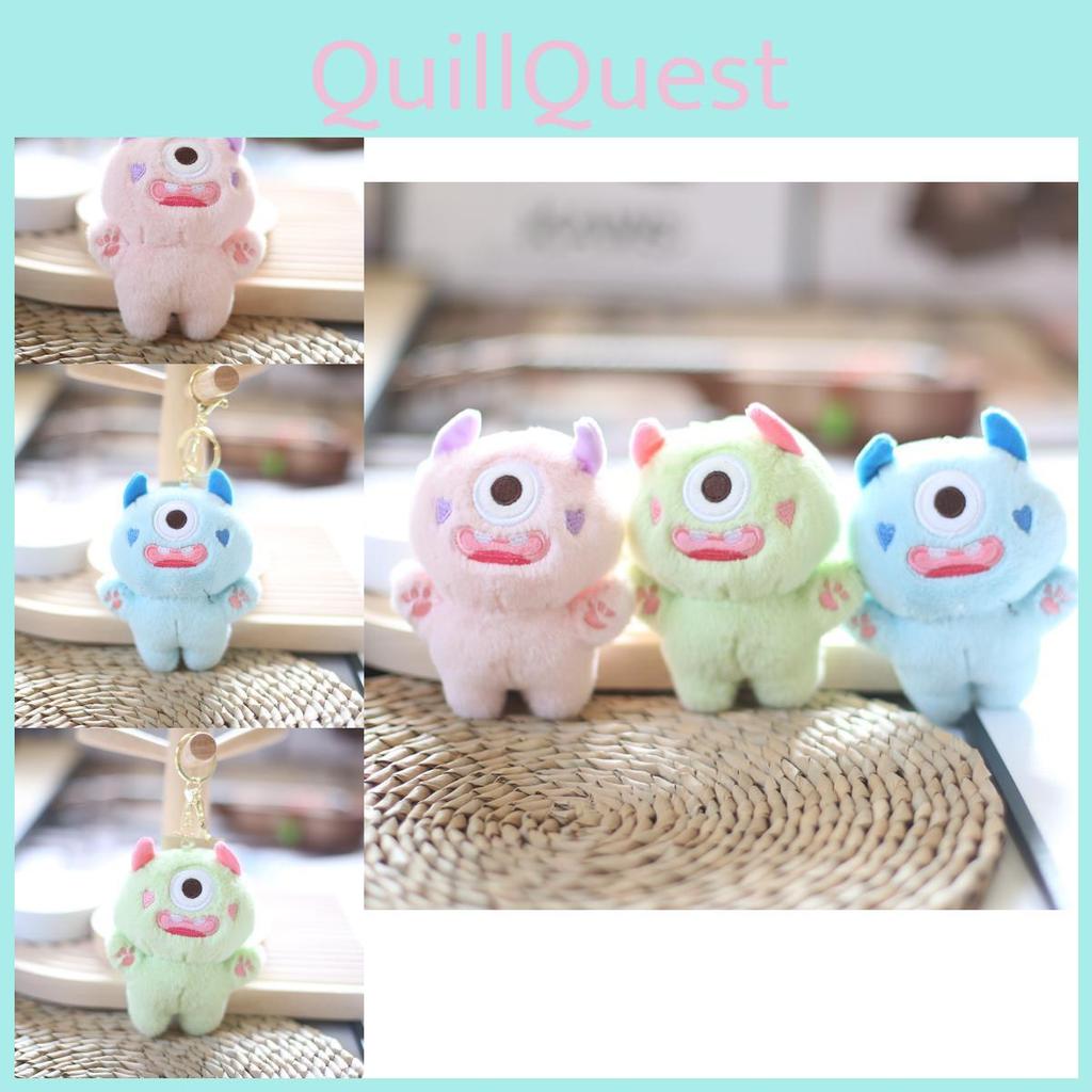 Adorable Big-eyed Plush Toy Keychain Soft Stuffed Animal Bag Charm Cute Doll