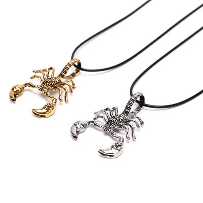 Punk Vintage Scorpion King Pendant Cord Chain Necklace Sweater Retro Jewelry