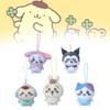 Adorable Self-deprecating Bear Plush Keychain Featuring Sanrio Cool Little Fish Design