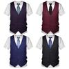 Maglietta Casual Divertente da Ragazzo con Stampa 3D a Fantasia Gilet e Cravatta, Girocollo, Manica Corta