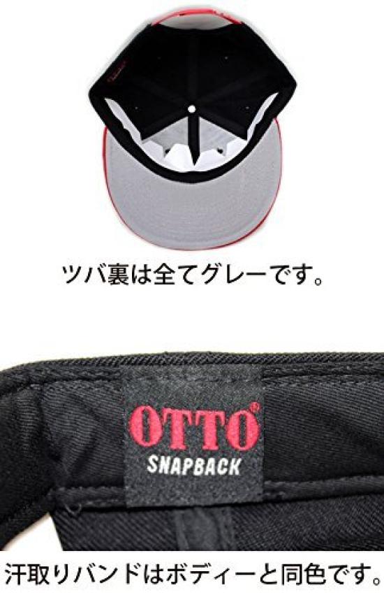 OTTO Flat Visor Snapback Cap In Charcoal/Black (CK)