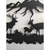 Metal Deer Family Art, Metal Wall Decor, Tree Mountain Decoration, Nature Wall Art, Wildlife Lover Gift, Wall Hangings, Metal Sign