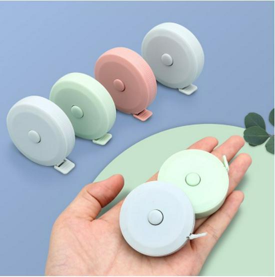 Nordic Style Mini Retractable Leather Tape Measure for Body Measurements and Tailoring