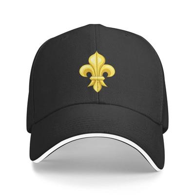 Classic Fleur De Lis Baseball Cap for Unisex Women Personalized Adjustable Unisex French Lily Flower Dad Hat Outdoor